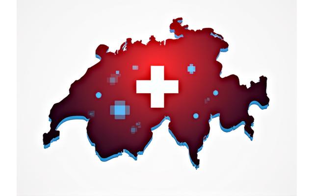 Support und Informationen auf einer stilisierten Schweizer Landkarte